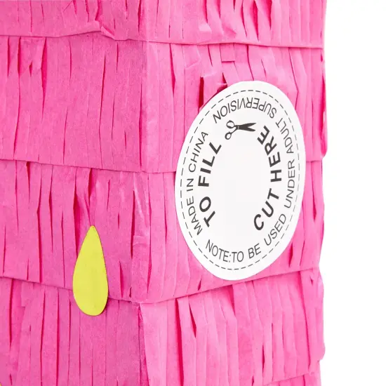 Pull String Number 1 Watermelon Pinata for 1st Birthday Party Supplies, One In A Melon Party Decorations, Baby Shower (Small, 16.5x11x3 In) Pink {7}