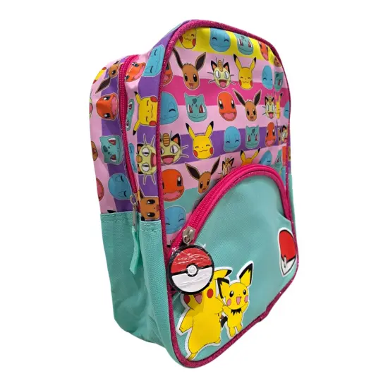 Pokemon Mini Backpack 11" with Glitter Trimming and Small Front Pocket {4}