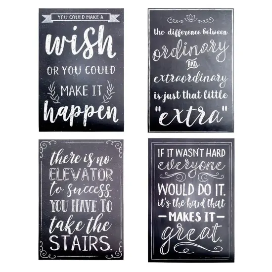 20 Pack Motivational Posters - Chalkboard Design - Inspirational, Positive Quotes for School Classroom Wall Decoration Sign, Growth Mindset Posters, Teacher Supplies, Bulletin Boards Gifts 13x19 inch Black {4}