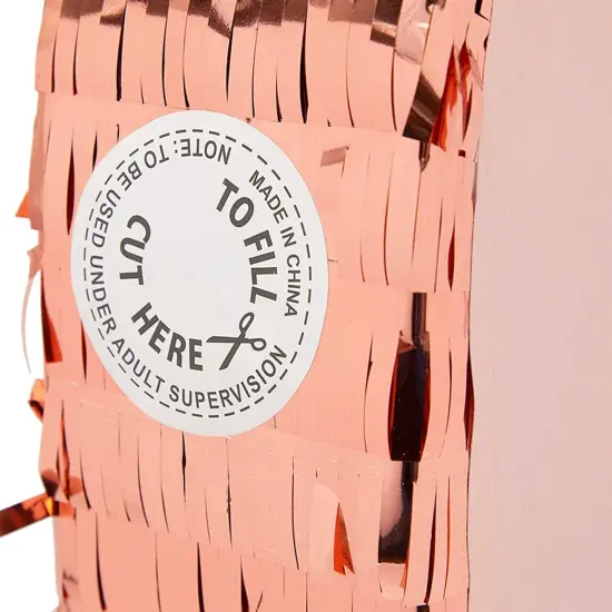 Rose Gold Pinata for Birthday Party, Number 0 (Small) {5}