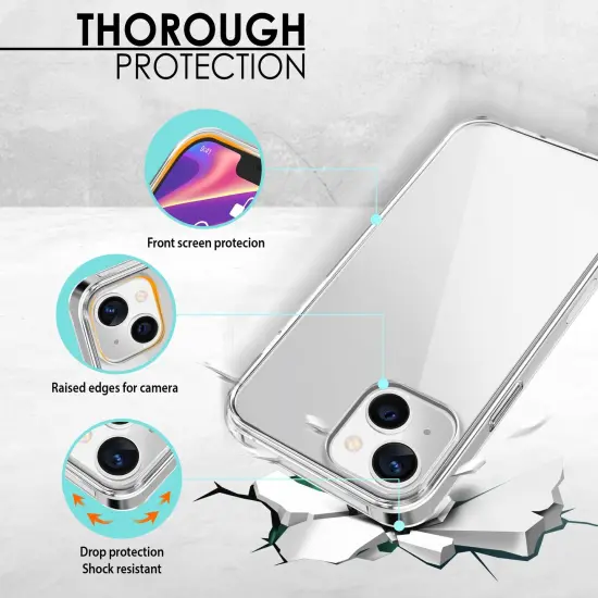 Insten Clear Case Compatible with iPhone 13 (6.1 Inch) Soft TPU Non-Yellowing Protective Cover {2}