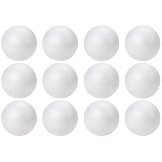 4 Inch Foam Balls for Crafts - 12 Pack Round White Polystyrene Spheres for DIY Projects, Ornaments, School Modeling, Drawing {5}