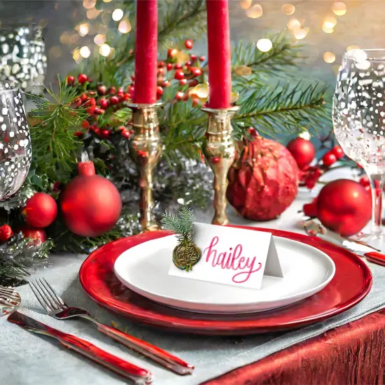 100 Pack Table Place Cards for Table Setting, Blank Name Note Cards for Wedding, Baby Shower, Events, Reserved Seating, White Seating Cards for Banquets (3.5 x 2 In) {2}