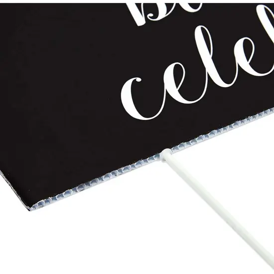 Blue Panda Happy 50th Birthday Yard Signs with Stakes (8 Pieces) Black {7}