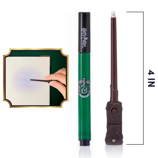 Wizarding World: Tom Riddle's Diary - Secret Replica Notebook, Slytherin House Invisible Ink Pen, Magic UV Reveal Mini Wand, Harry Potter Collectible {6}