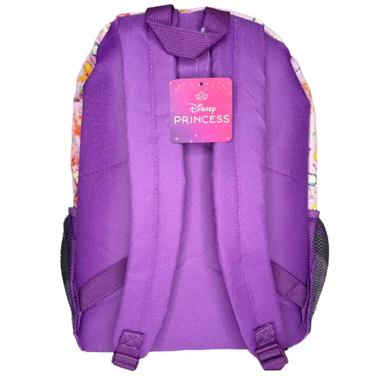 Disney Princess 16" Nylon School Backpack With 2 Mesh Side Pockets and 1 Small Front Pocket {5}