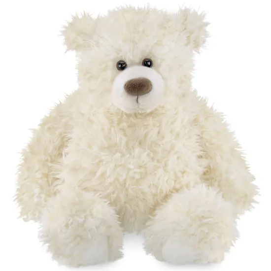 Bearington Scruffy White Plush Teddy Bear Stuffed Animal, 18 inch, For Ages 3-14 {1}