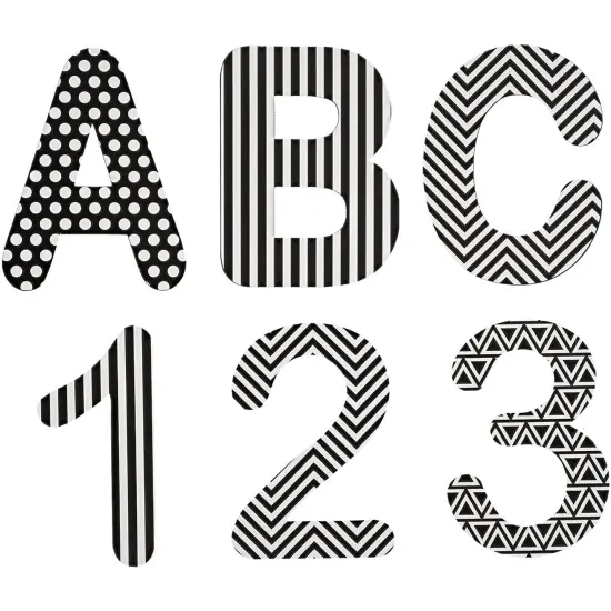 Juvale Bulletin Board Alphabet Letters and Numbers (144 Count) Black {4}