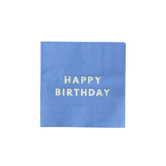 PALISADES BLUE SIGNATURE HAPPY BIRTHDAY COCKTAIL NAPKINS {1}