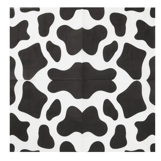 100 Pack Cow Print Napkins for Farm Animal Birthday Party Supplies (2-Ply, 6.5 x 6.5 In) {4}