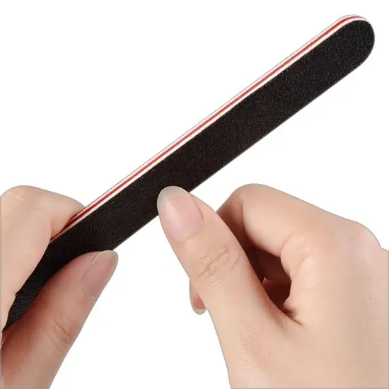 Zodaca Nail File Sandpaper, Black/ Red {3}