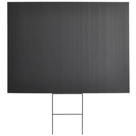 8-Pack Corrugated Plastic Yard Signs, 18x24 Outdoor Poster Board for Garage and Estate Sale, Happy Birthday, Moving, Lawn, Open House Supplies, Arts & Crafts, 4mm Thick Sheets Blank Surface (Black) {7}