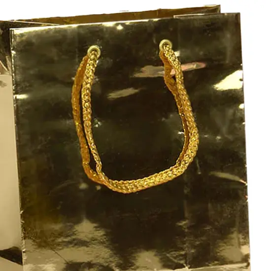 8'' x 4'' x 10'' Metallic Euro Totes for Gifts and Events Gold {6}