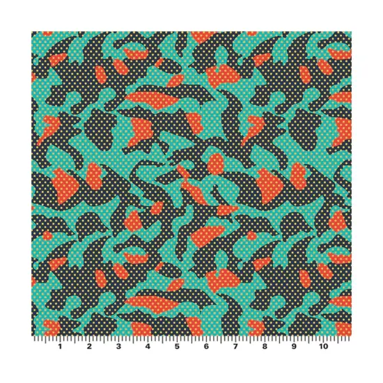 Pop Art Camouflage Printed Spandex Fabric {6}