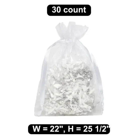 22" x 25 1/2" Organza Bag Jumbo Sized for Bulkier Gifts {1}
