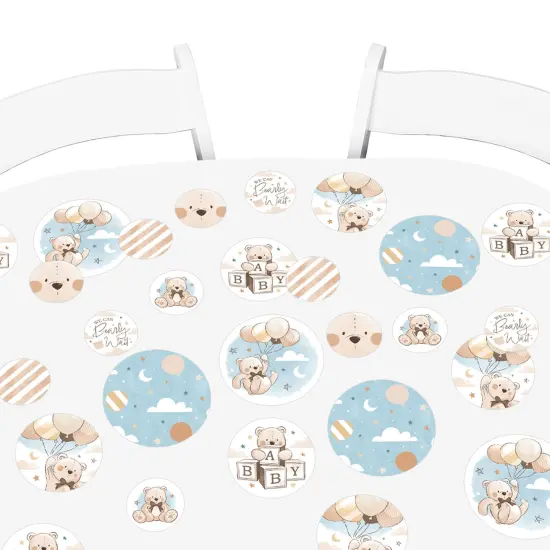 Big Dot of Happiness We Can Bearly Wait - Teddy Bear Baby Shower Giant Circle Confetti - Party Decorations - Large Confetti 27 Count {7}