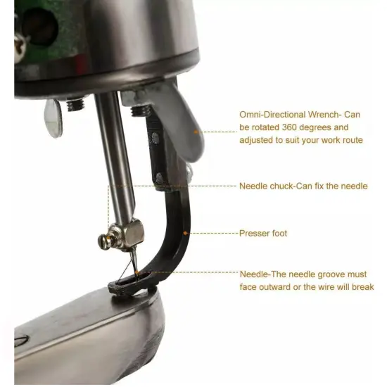 Kitcheniva Shoe Repair Sewing Machine Hand Cobbler Dual Leather Cloth Cotton Nylon Thread Crafts {6}