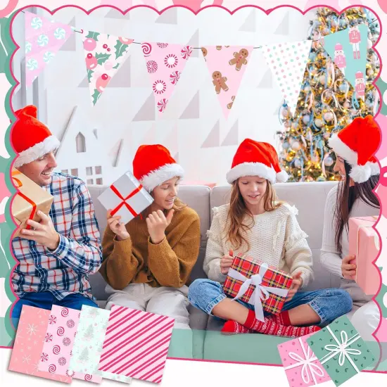 60 Pcs Christmas Pastel Quilting Fabric Squares - 10 x 10 Inch {4}