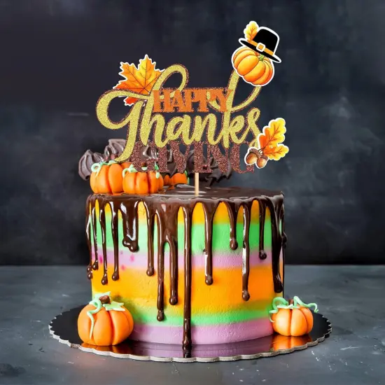 1 Pack Happy Thanksgiving Day Cake Toppers {3}