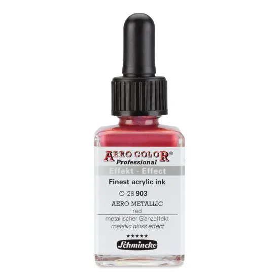 Schmincke Aero Color Professional Airbrush Color - 28 ml, Aero Metallic Red {1}