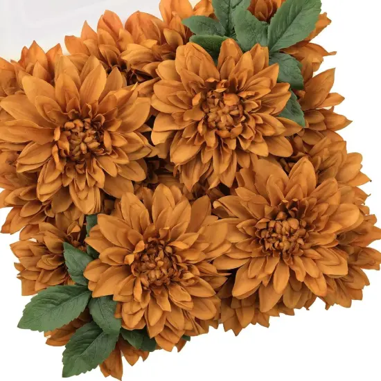 Artificial Flowers 20pcs Silk Dahlia 5"/6" Fake Flowers for DIY Wedding Bridal Bouquets {1}