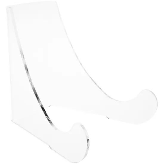 Plymor Clear Acrylic Flat Back Easel With Rounded Support Ledges, 4.5" H x 5.25" W x 4.5" D {1}