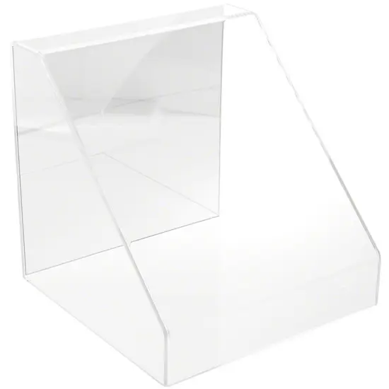 Plymor Clear Acrylic Slanted Front Display Case, 12" x 12" x 12" No Base (Mirrored) {1}