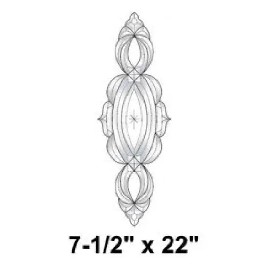 7-1/2" x 22" Exquisite Clear Glass Starburst Bevel Cluster EC593 {2}