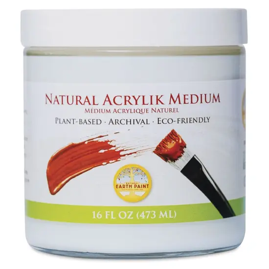 Natural Earth Paint Natural Acrylik Medium - 16 oz Glass Jar {1}