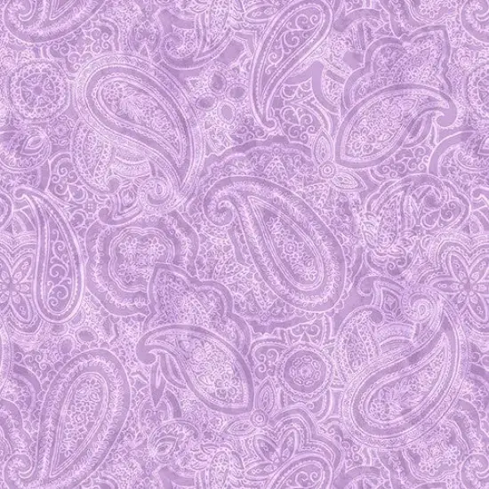 Purple Lilac Paisley Jane Cotton Wideback Fabric per yard {1}