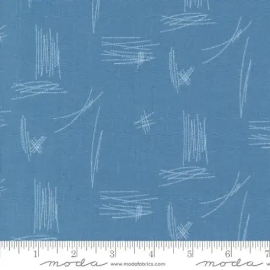 Bluish Stitches Deep Sea 44"/45" Fabric Per Yard {1}