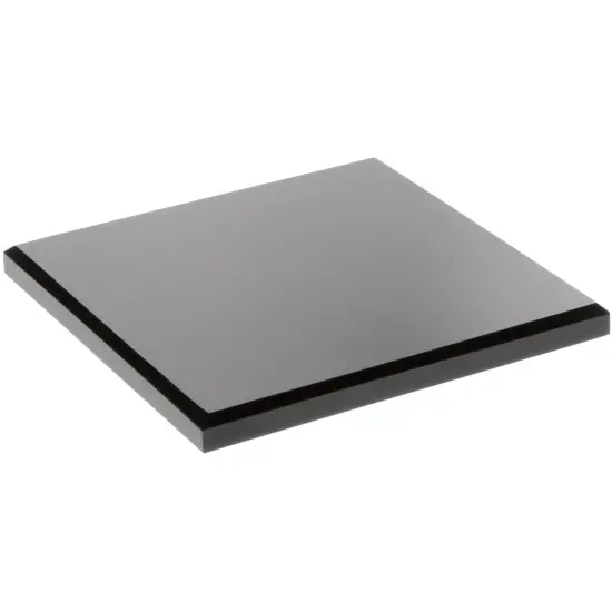 Plymor Black Acrylic Square Beveled Display Base, 6" W x 6" D x 0.5" H {1}