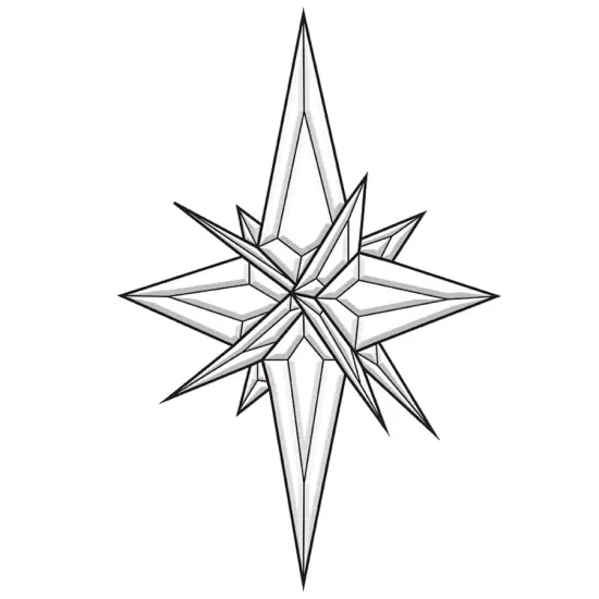 8"x 10" Exquisite Clear Glass 3-D Star Bevel Cluster EC343 {1}