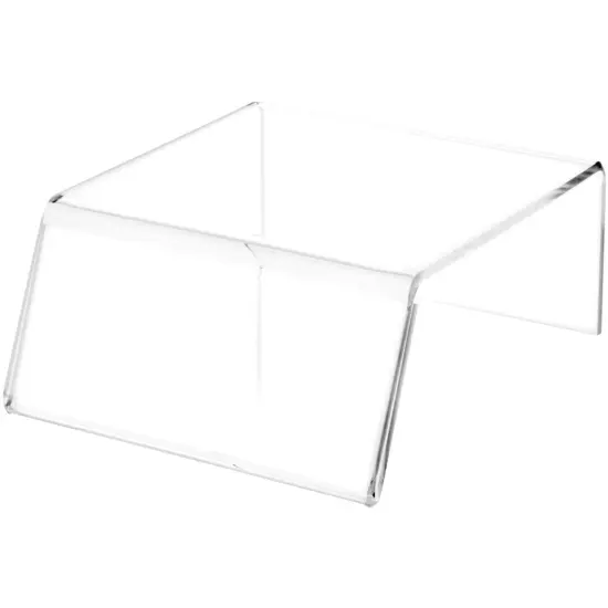 Plymor Clear Acrylic Sign-Holder Display Riser, 3.25" H x 6.5" W x 8.25" D (3/16" thick) (3" x 6.5" Sign) {1}