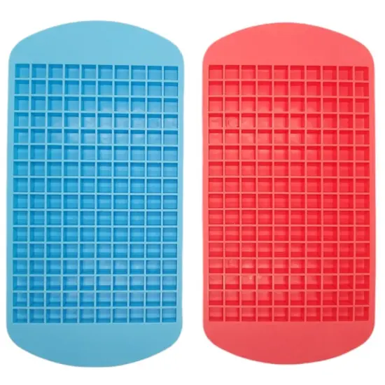 Handy Housewares Flexible Silicone Easy-Release Mini Crushed Ice Cube Tray - Each Makes 160 Small Ice Cubes Pink {2}