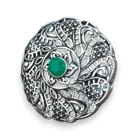 Classic Ring with Oxidised Plating Women Rings Open Wrap Finger Rings Adjustable Indian Bollywood Jewelry Antique Vintage Knuckle Boho Jewelry for Women GREEN {1}