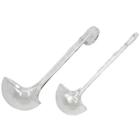Chef Craft Mini Plastic Dressing and Sauces Ladles, 1 Ounce 5.5 Inch and 2 Ounce 6 Inch, 2 Piece Set, Clear {1}