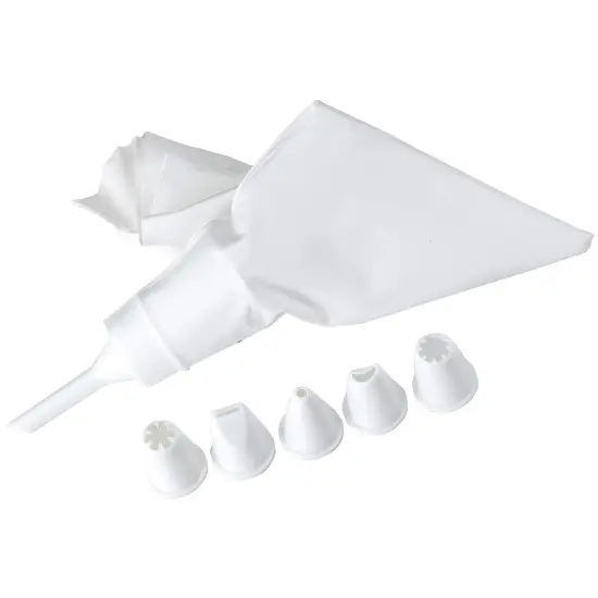 Chef Craft Cake Decorating Kit, 6 Decorative Frosting Piping Tips and Icing Pastry Bag {1}