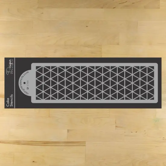 Triangle Quilt Pattern Cake Stencil | C754 by Designer Stencils | {1}