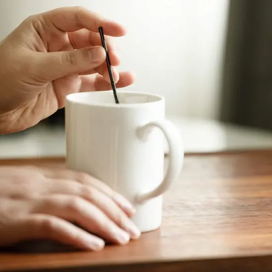 Chef Craft 150 Piece 5" Long Plastic Cocktail or Coffee Stirrer Straws Set - Black {4}