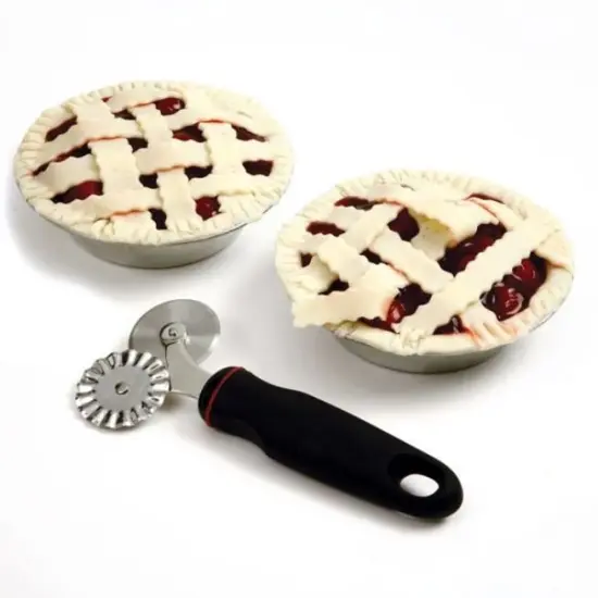 Norpro Grip-EZ 2in1 Stainless Steel Pastry Ravioli Fluted Wheel and Flat Cutter {4}