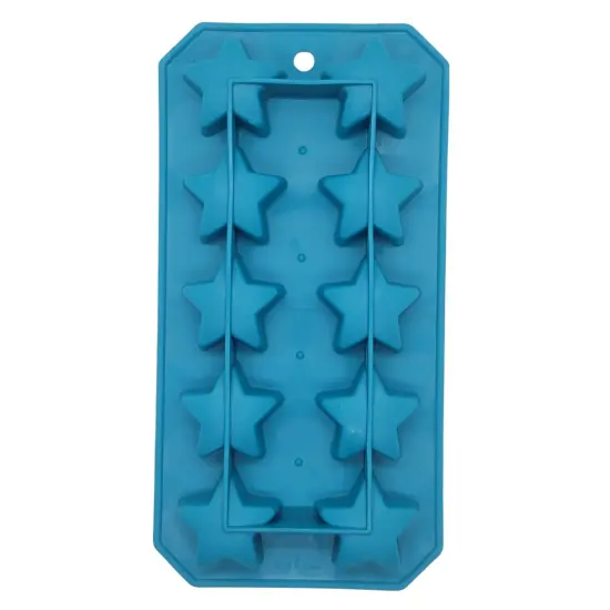 Chef Craft Flexible Thermoplastic 10-Cube Ice Cube Tray - Star Shapes {3}