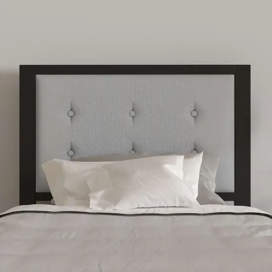 Merrick Lane Camden Headboard Upholstered Button Tufted Headboard With Metal Frame and Adjustable Rail Slots {6}