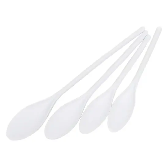 Chef Craft 4pc White Poly Kitchen Mixing Spoon Set {1}