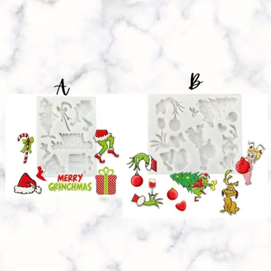 Christmas Grump Theme Silicone Mold {4}