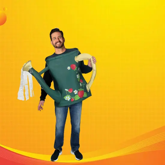 Whimsical Watering Can Adult Costume with 3D Handle and Floral Print for Halloween {2}