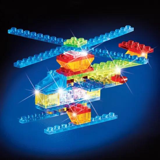 Collections Etc BLOKKO LED Powered Building System Light FX Copters {2}
