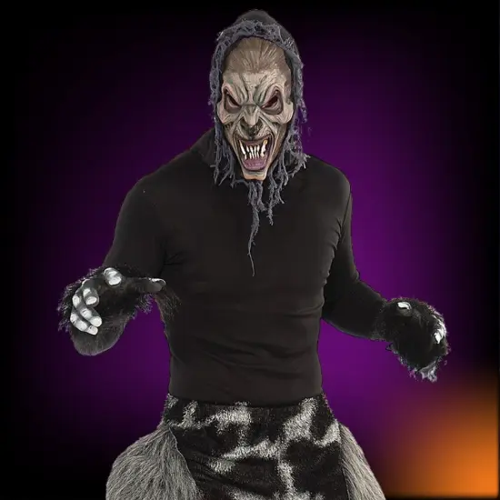 Eye Catching Monster Pants Animal Print Fur Side for Costume Parties {5}