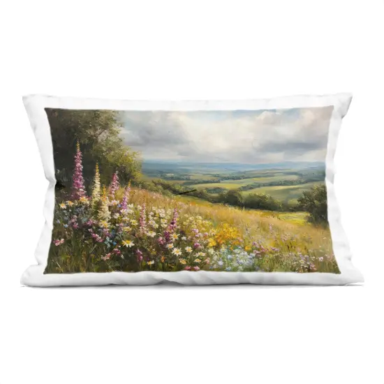 Stupell Industries Tall Hyacinth Wildflower Patch Indoor Pillow, 14 x 7 x 20 {1}