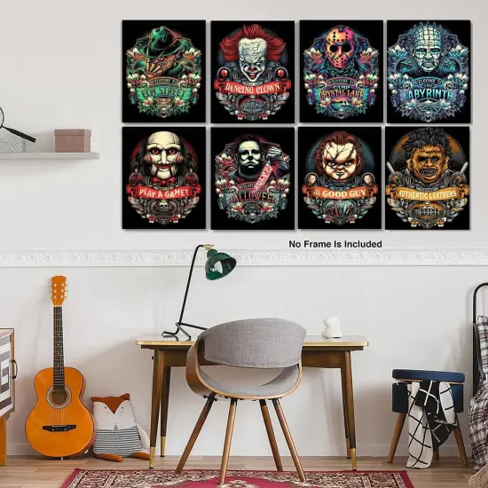 8 Pack Horror Diamond Painting Kits for Adults {2}